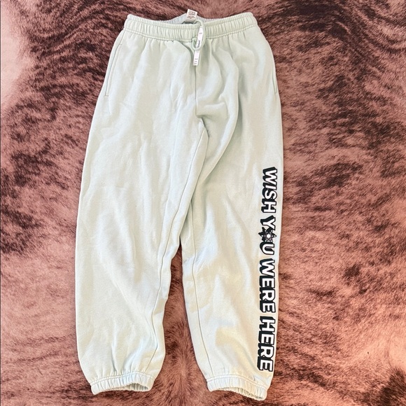 PINK Victoria's Secret Pants - PINK Victoria's Secret Gray Joggers with Black Text